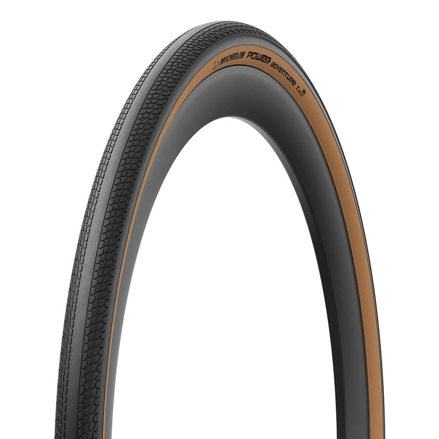 Michelin, Power Adventure Classic TS TLR, Gravel Tire, 700x48C, Folding, Tubeless Ready, GUM-X, GUM-X, 3x100TPI, Tanwall