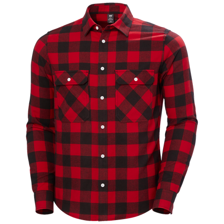 Helly Hansen Men's Lokka Flannel LS Shirt 2025-Snowboard/Ski Clothing-S-162 Red Buffalo Check-Kunstadt Sports