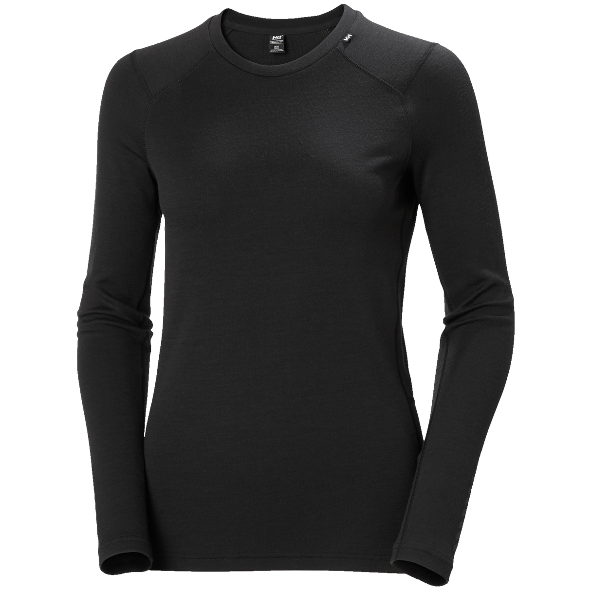 Helly Hansen Women's Lifa Merino Midweight Crew 2025-Snowboard/Ski Clothing-XS-990 Black-Kunstadt Sports