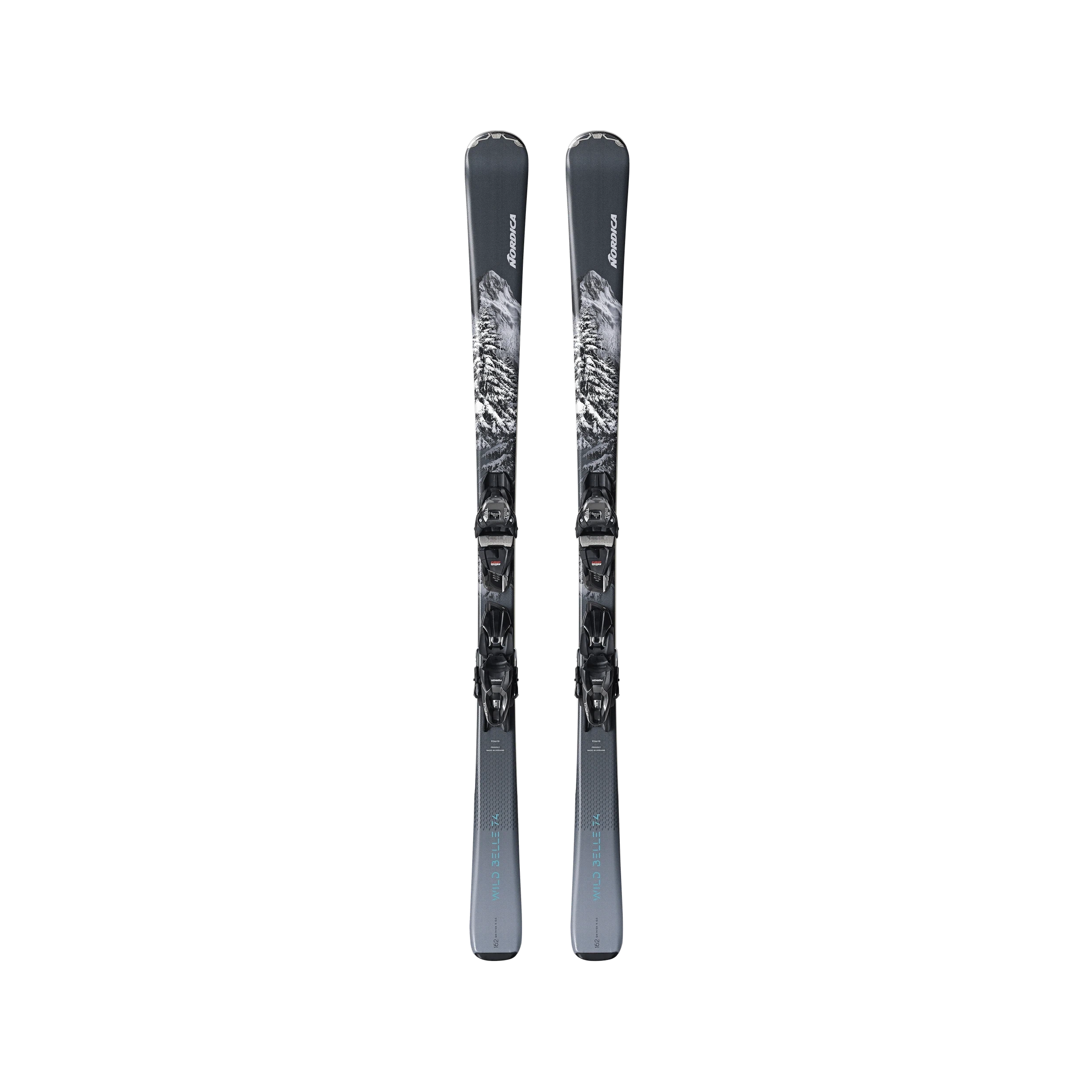 Nordica Wild Belle 74 Ski + TP2 Compact 10 Binding 2025-Skis-144-Grey - White-Kunstadt Sports