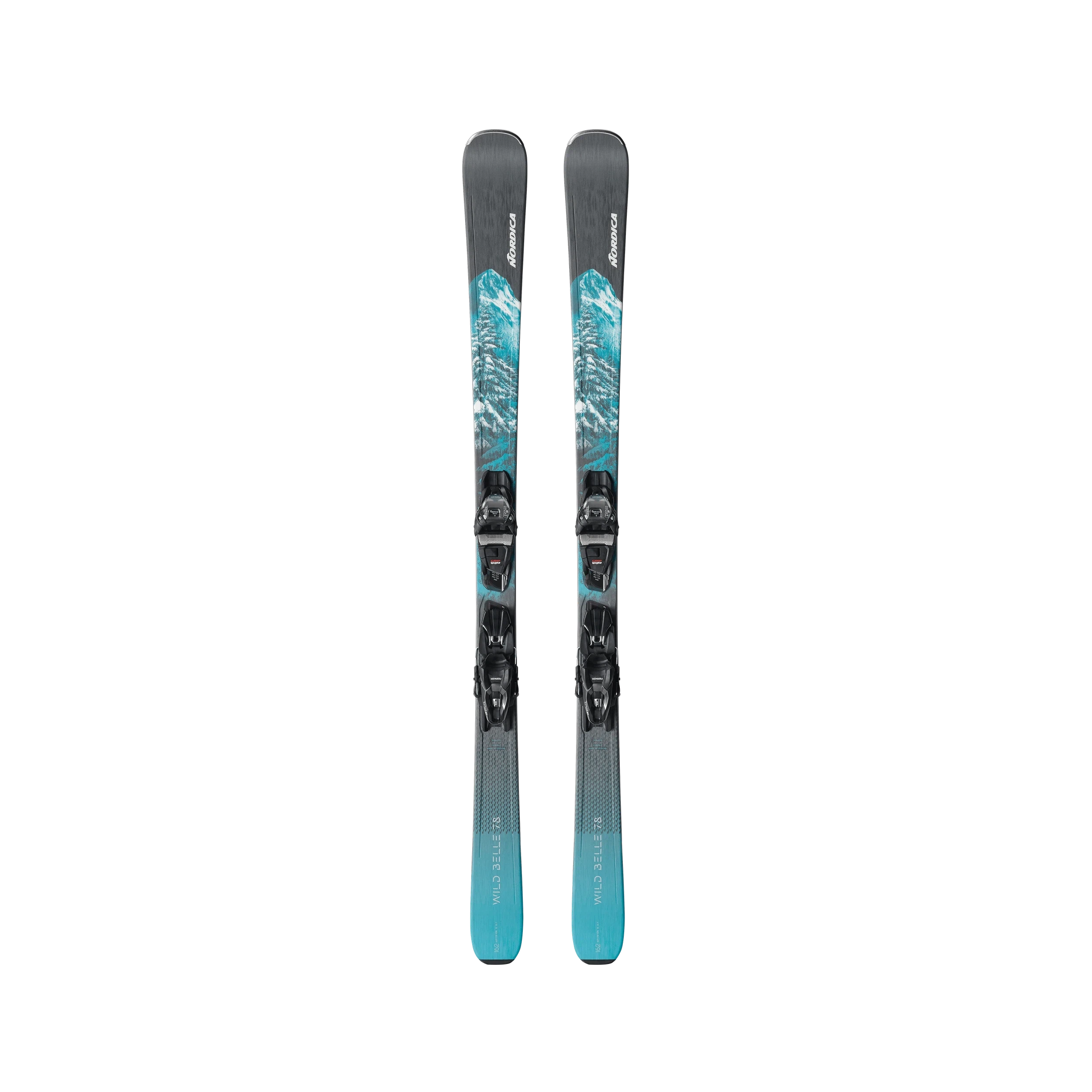Nordica Wild Belle 78 CA Ski + TP2 Compact 10 Binding 2025-Skis-144-Anthrazite - Aqua-Kunstadt Sports