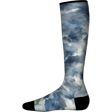 Smartwool Junior Ski Zero Cushion Tie Dye Print Over The Calf Socks 2025-Socks-M-Deep Navy 092-Kunstadt Sports