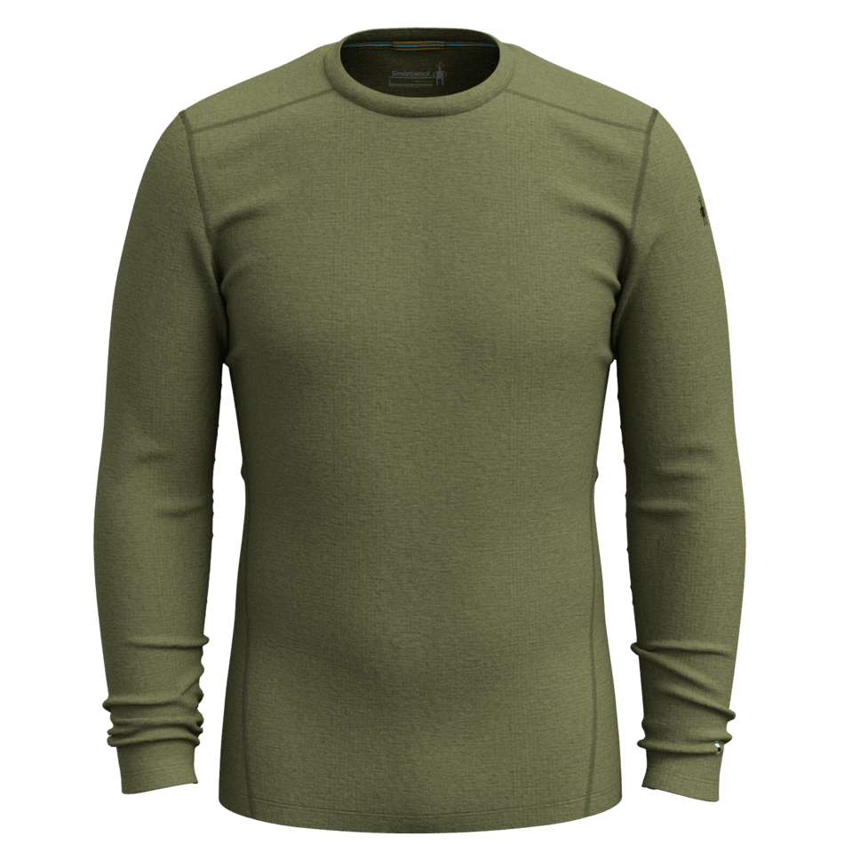 Smartwool Men's Classic Thermal Merino Base Layer Crew 2025-Snowboard/Ski Clothing-S-Winter Moss Heather K66-Kunstadt Sports