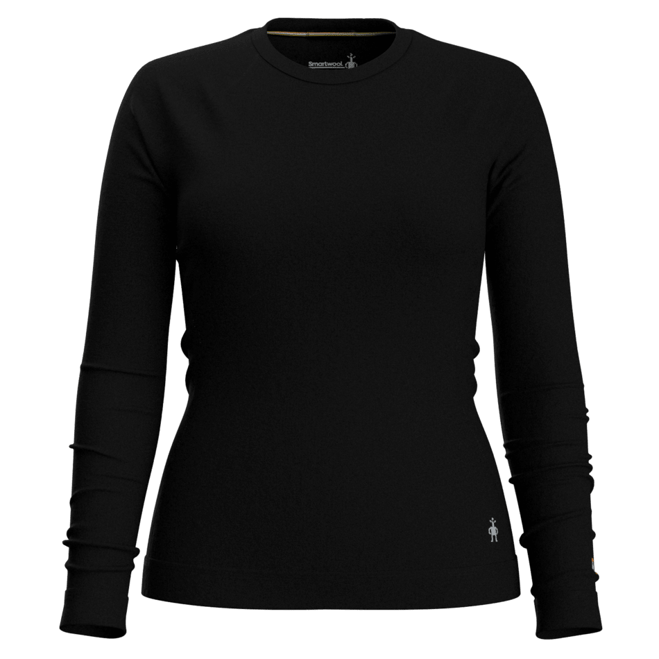 Smartwool Women's Classic Thermal Merino Base Layer Crew 2025-Snowboard/Ski Clothing-XS-Black 001-Kunstadt Sports