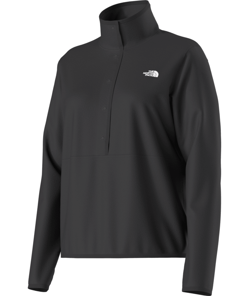 The North Face Women's Glacier Fleece 1/2 Snap 2025-Snowboard/Ski Clothing-L-TNF Black-Kunstadt Sports