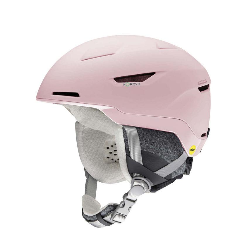 Pink Smith Vida MIPS Helmet 2026 with gray interior and white strap