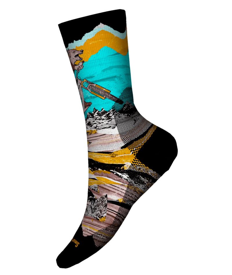 Smartwool 2023 Chaussettes Bike Zero Cushion Wolf Print pour homme