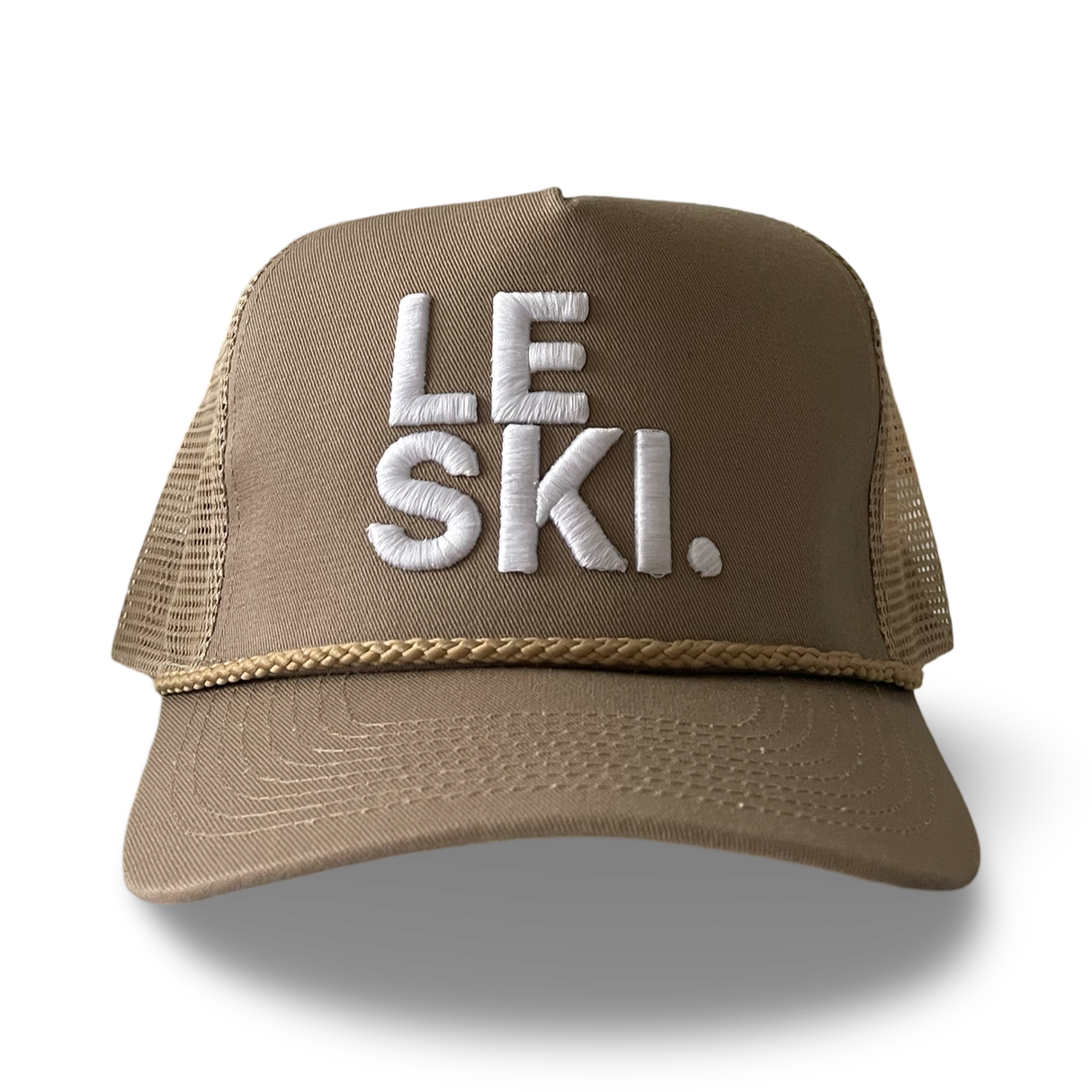 Le Ski Hat Canvas Round Brim Snapback