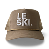 Le Ski Hat Canvas Round Brim Snapback