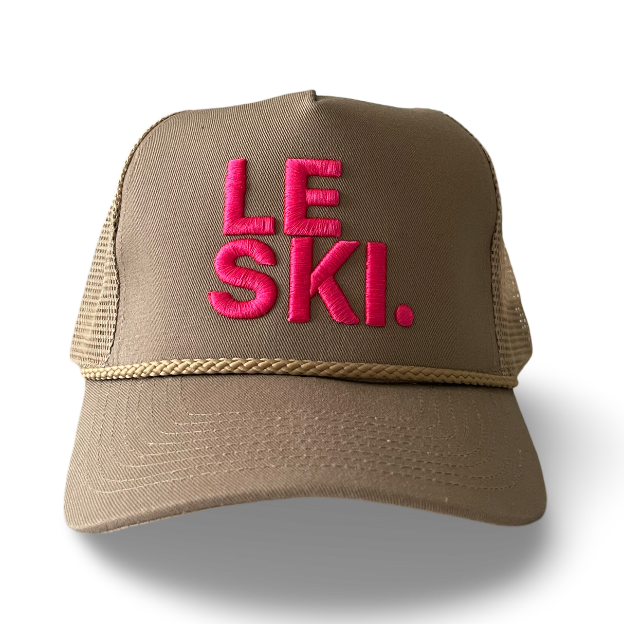 Le Ski Hat Canvas Round Brim Snapback