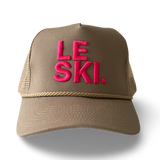 Le Ski Hat Canvas Round Brim Snapback