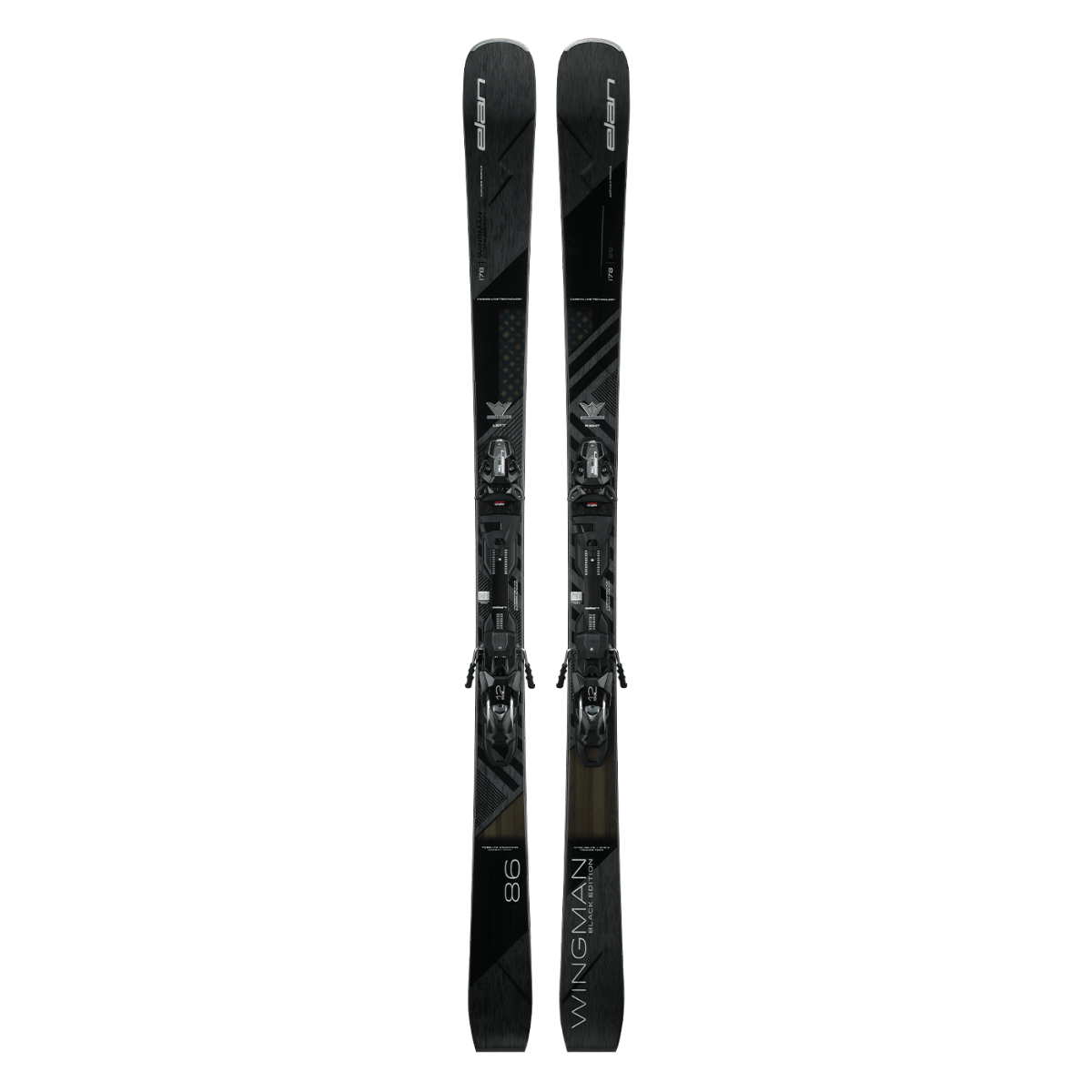 Elan WINGMAN 86 Black Edition FX Ski + EMX 12.0 DB102220 Binding 2025