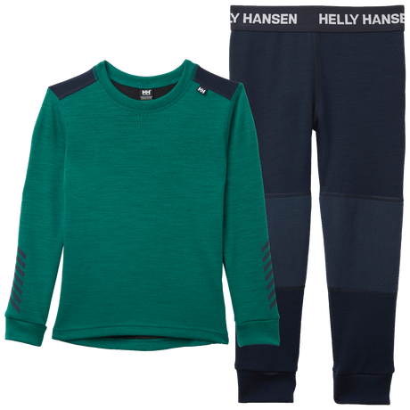 Helly Hansen Junior Lifa Merino Set 2025-Snowboard/Ski Clothing-4-439 Emerald-Kunstadt Sports