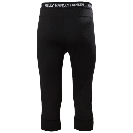 Helly Hansen Men's Lifa Merino Midweight 3/4 Pant 2025-Snowboard/Ski Clothing-S-990 Black-Kunstadt Sports