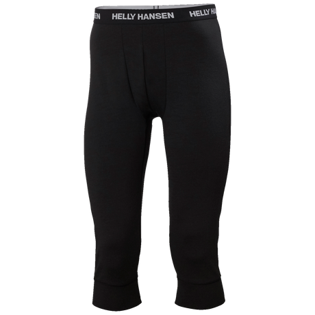 Helly Hansen Men's Lifa Merino Midweight 3/4 Pant 2025-Snowboard/Ski Clothing-S-990 Black-Kunstadt Sports