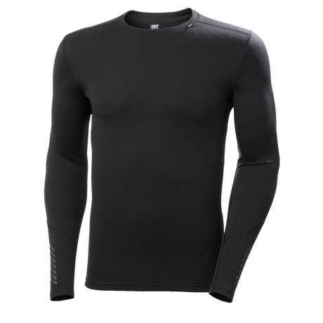 Helly Hansen Men's Lifa Merino Midweight Crew 2025-Snowboard/Ski Clothing-2XL-990 Black-Kunstadt Sports