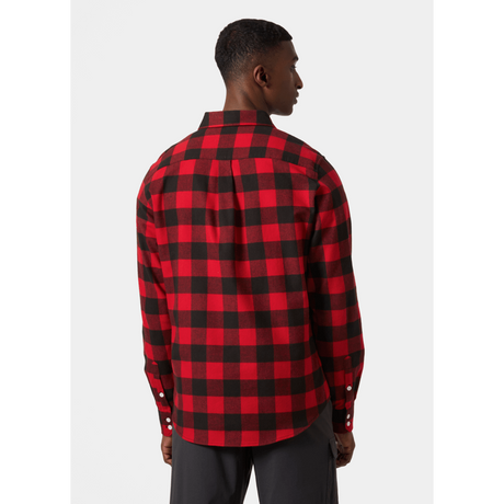 Helly Hansen Men's Lokka Flannel LS Shirt 2025-Snowboard/Ski Clothing-S-162 Red Buffalo Check-Kunstadt Sports