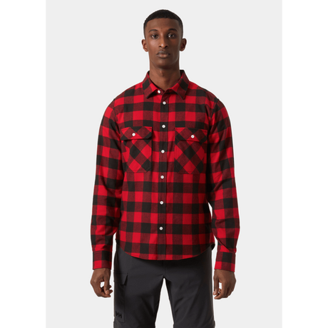 Helly Hansen Men's Lokka Flannel LS Shirt 2025-Snowboard/Ski Clothing-S-162 Red Buffalo Check-Kunstadt Sports