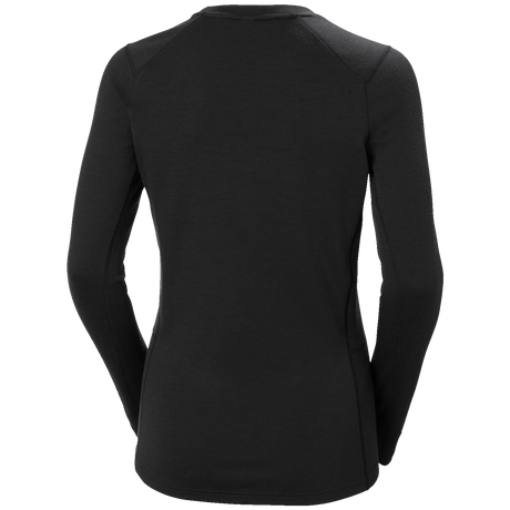 Helly Hansen Women's Lifa Merino Midweight Crew 2025-Snowboard/Ski Clothing-XS-990 Black-Kunstadt Sports