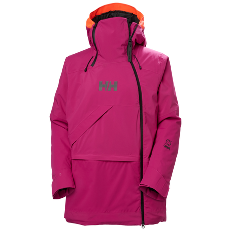 Helly Hansen Women's Powchaser Asym Jacket 2025-Snowboard/Ski Clothing-S-663 Magenta 2.0-Kunstadt Sports