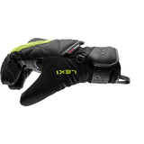 Leki Junior WCR Coach 3D Glove 2025-Outerwear Accessories-6-Black/Ice Lemon-Kunstadt Sports