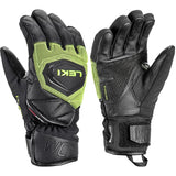 Leki Junior WCR Coach 3D Glove 2025-Outerwear Accessories-6-Black/Ice Lemon-Kunstadt Sports