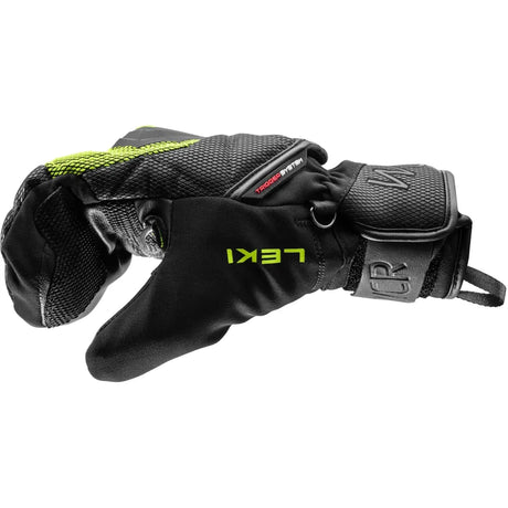 Leki Junior WCR Coach 3D Mitt 2025-Outerwear Accessories-6-Black/Ice Lemon-Kunstadt Sports