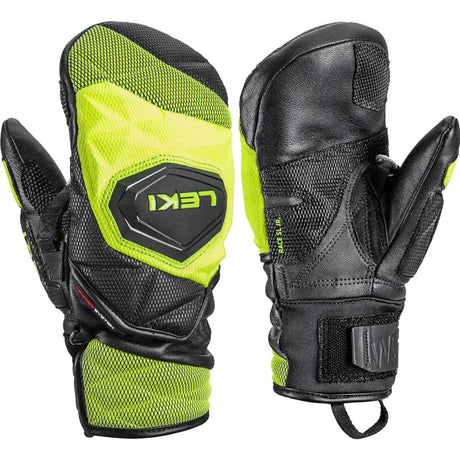 Leki Junior WCR Venom 3D Mitt 2025-Outerwear Accessories-6-Black/Ice Lemon-Kunstadt Sports