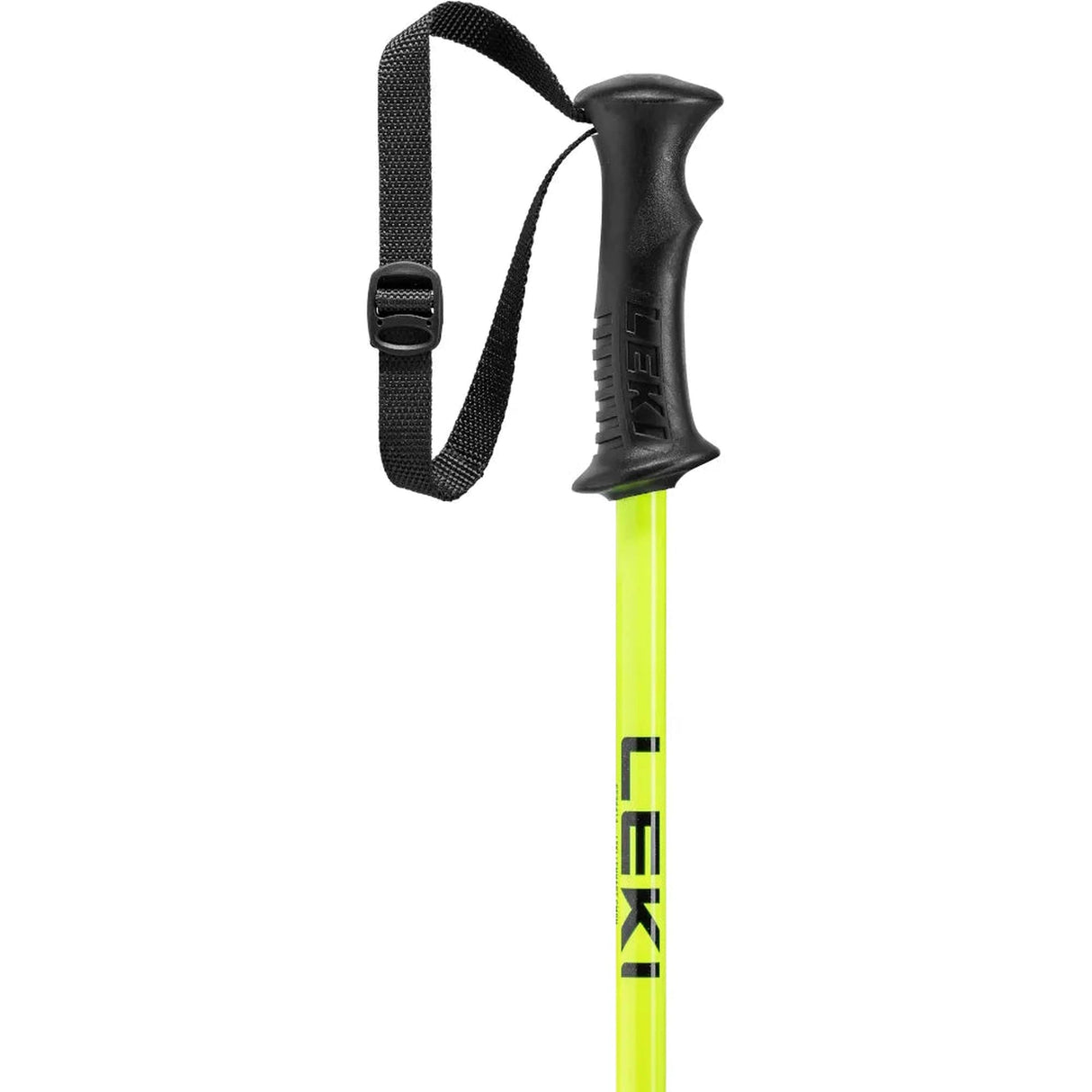 Leki Rider Junior Poles 2025-Alpine Ski Poles-75-Black/Neonyellow-Kunstadt Sports