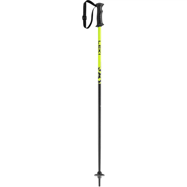 Leki Rider Junior Poles 2025-Alpine Ski Poles-75-Black/Neonyellow-Kunstadt Sports