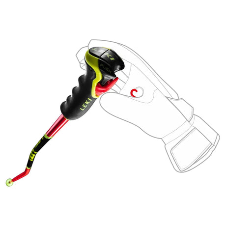 Leki WCR Lite GS 3D Poles 2025-Alpine Ski Poles-100-Brightred/Neonyellow-Kunstadt Sports