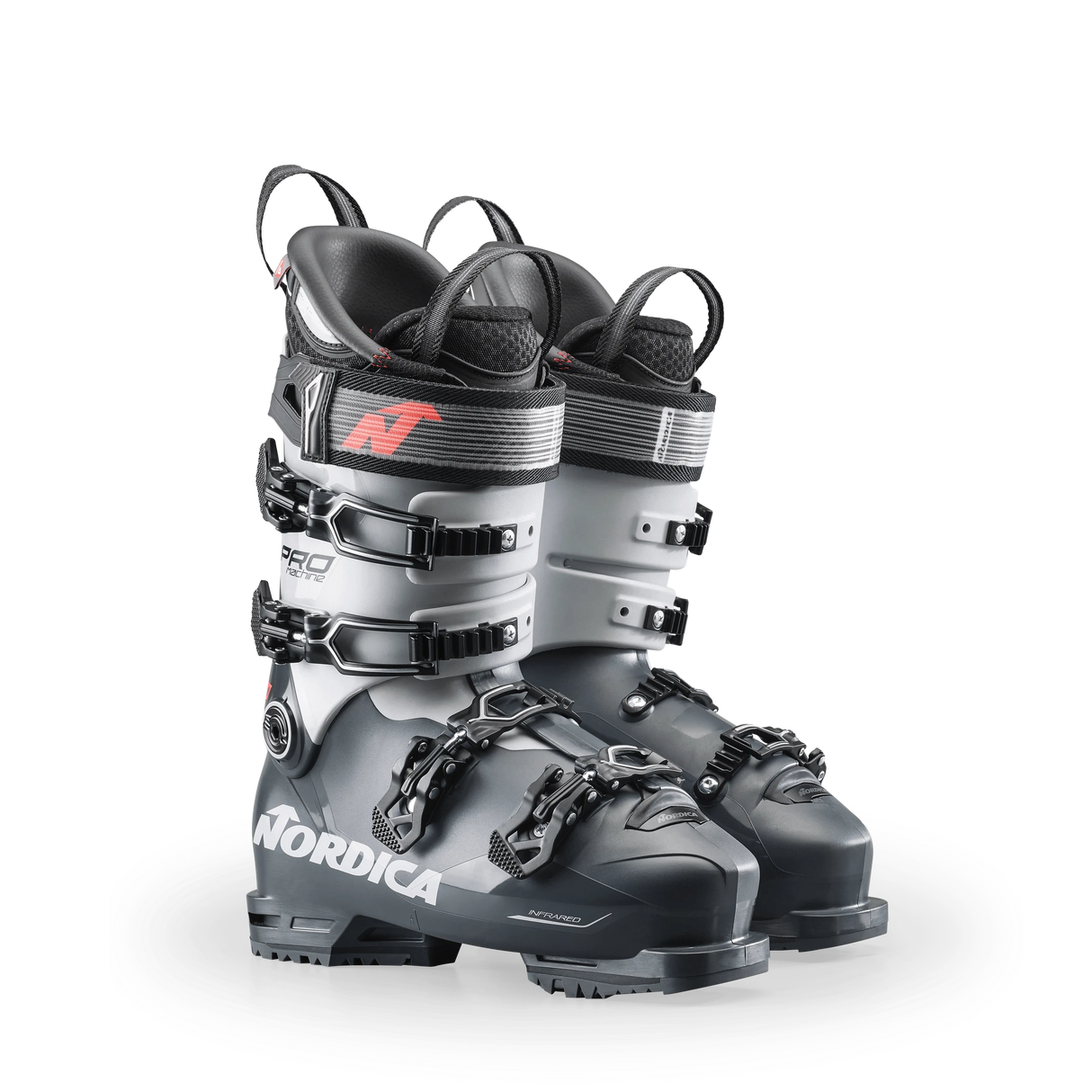 Nordica Promachine 100 Ski Boot 2025-Alpine Ski Boots-25.5-Anthracite / Grey / Red-Kunstadt Sports