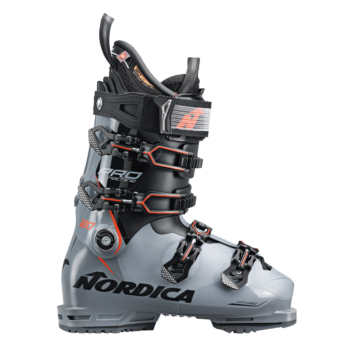 Nordica Promachine 120 Ski Boot 2025-Alpine Ski Boots-25.5-Grey / Black / Red-Kunstadt Sports