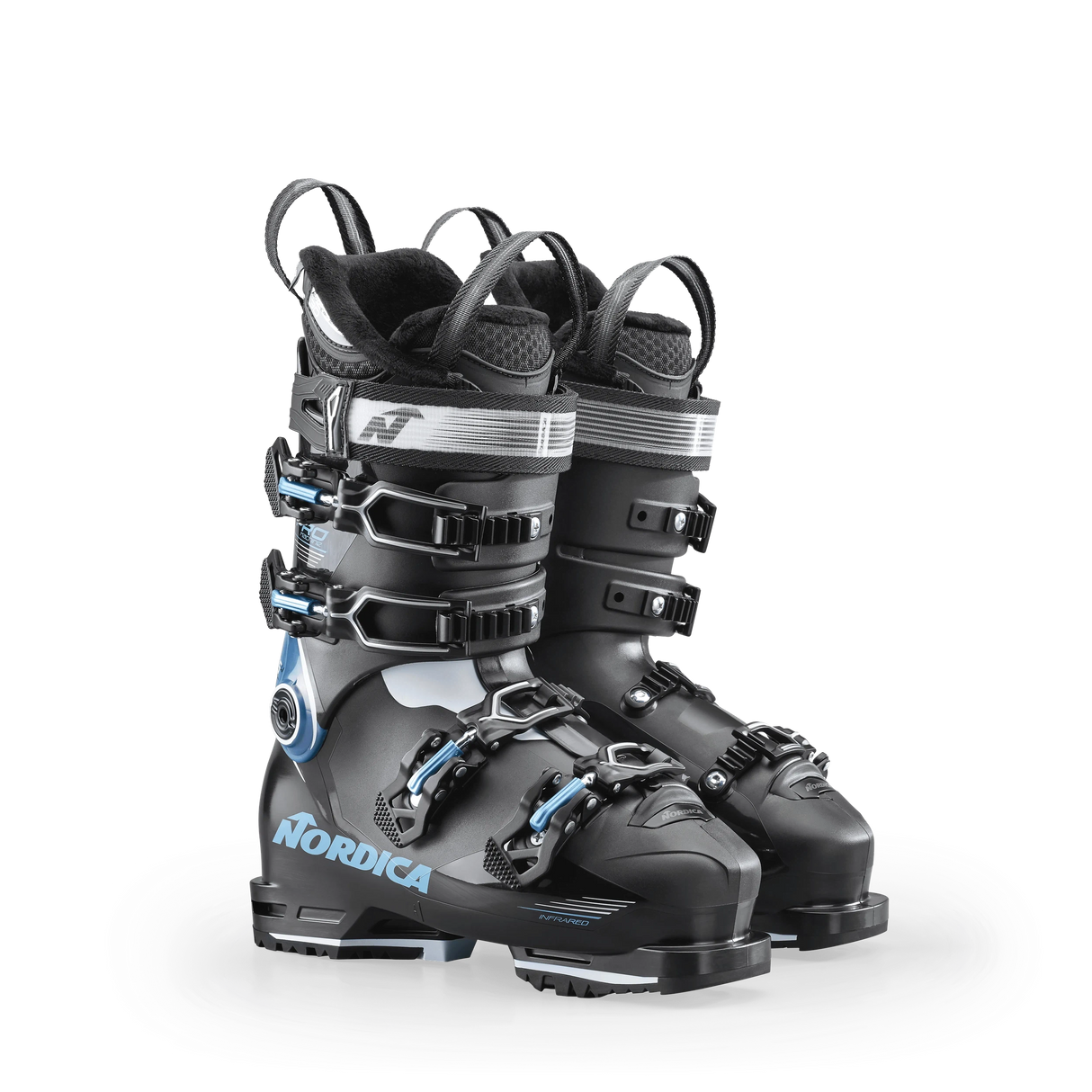 Nordica Promachine 95 W Ski Boot 2025-Alpine Ski Boots-23.5-Black / Lightt Blue / White-Kunstadt Sports