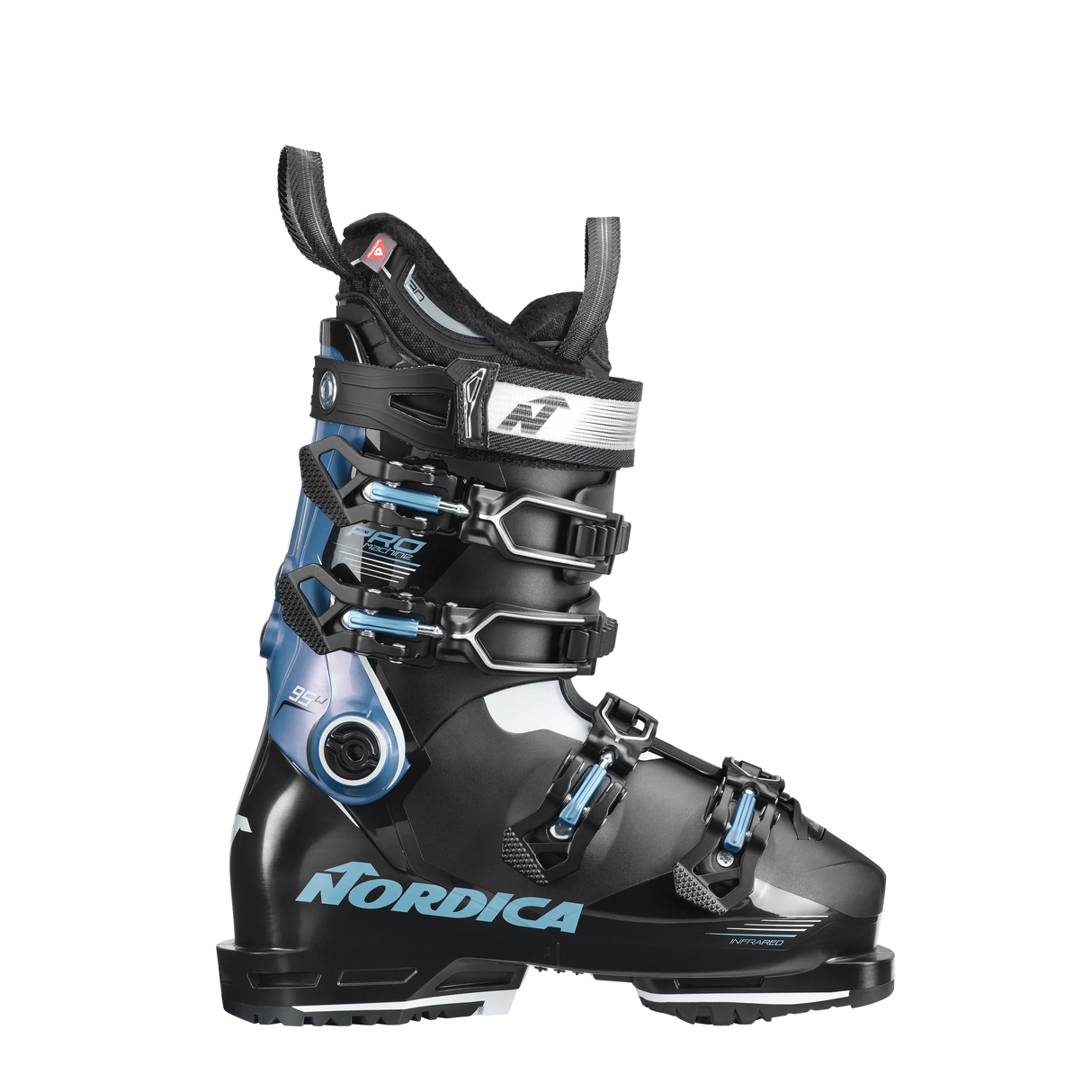 Nordica Promachine 95 W Ski Boot 2025-Alpine Ski Boots-23.5-Black / Lightt Blue / White-Kunstadt Sports