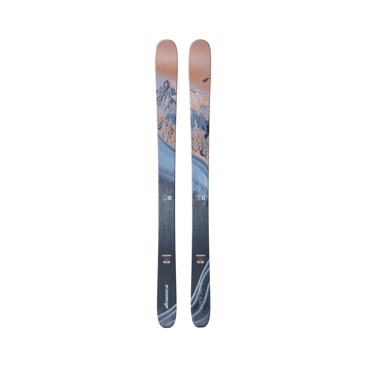 Nordica Santa Ana 97 Ski 2025-Skis-161-Blue / Salmon-Kunstadt Sports