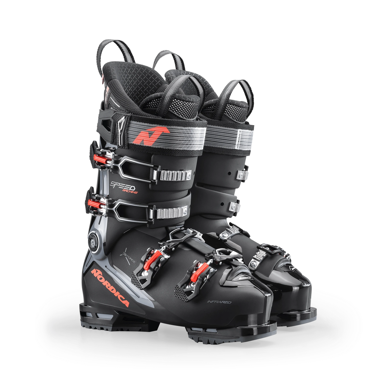 Nordica Speedmachine 3 110 Ski Boot 2025-Alpine Ski Boots-24.5-Black / Grey / Red-Kunstadt Sports