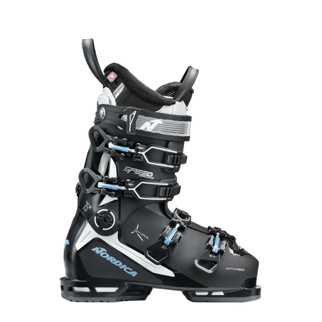 Nordica Speedmachine 3 75 W Ski Boot 2025-Alpine Ski Boots-22.5-Black-White-Light Blue-Kunstadt Sports