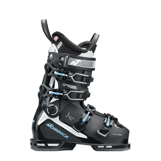 Nordica Speedmachine 3 75 W Ski Boot 2025-Alpine Ski Boots-22.5-Black-White-Light Blue-Kunstadt Sports