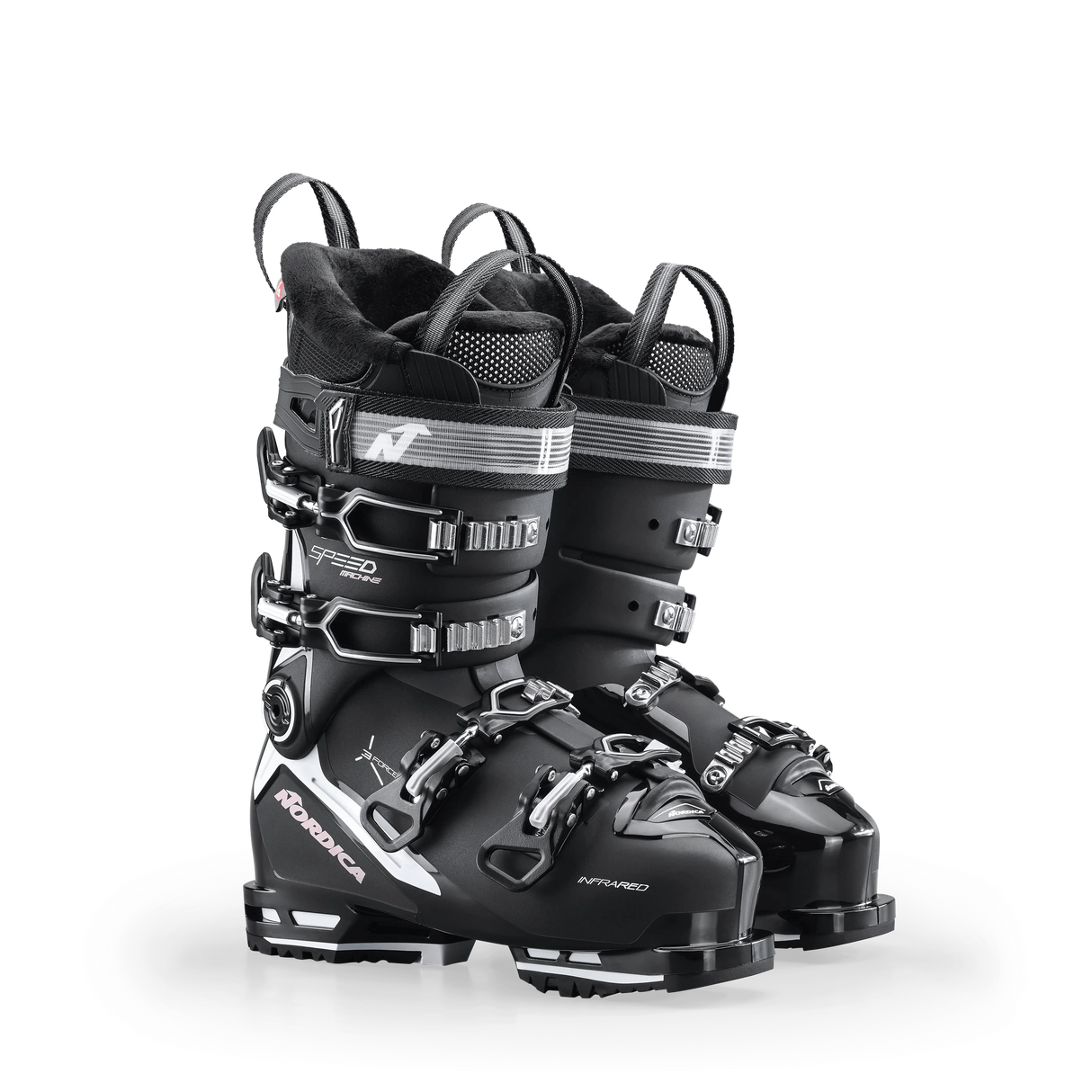 Nordica Speedmachine 3 85 W Ski Boot 2025-Alpine Ski Boots-22.5-Black / White / Rose-Kunstadt Sports