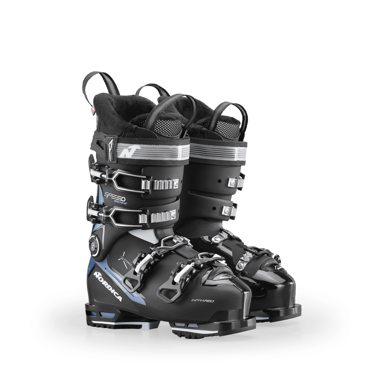 Nordica Speedmachine 3 95 W Ski Boot 2025-Alpine Ski Boots-22.5-Black / Lt Blue / White-Kunstadt Sports