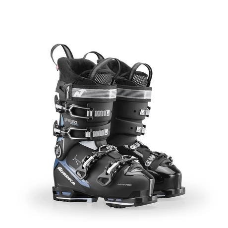 Nordica Speedmachine 3 95 W Ski Boot 2025-Alpine Ski Boots-22.5-Black / Lt Blue / White-Kunstadt Sports