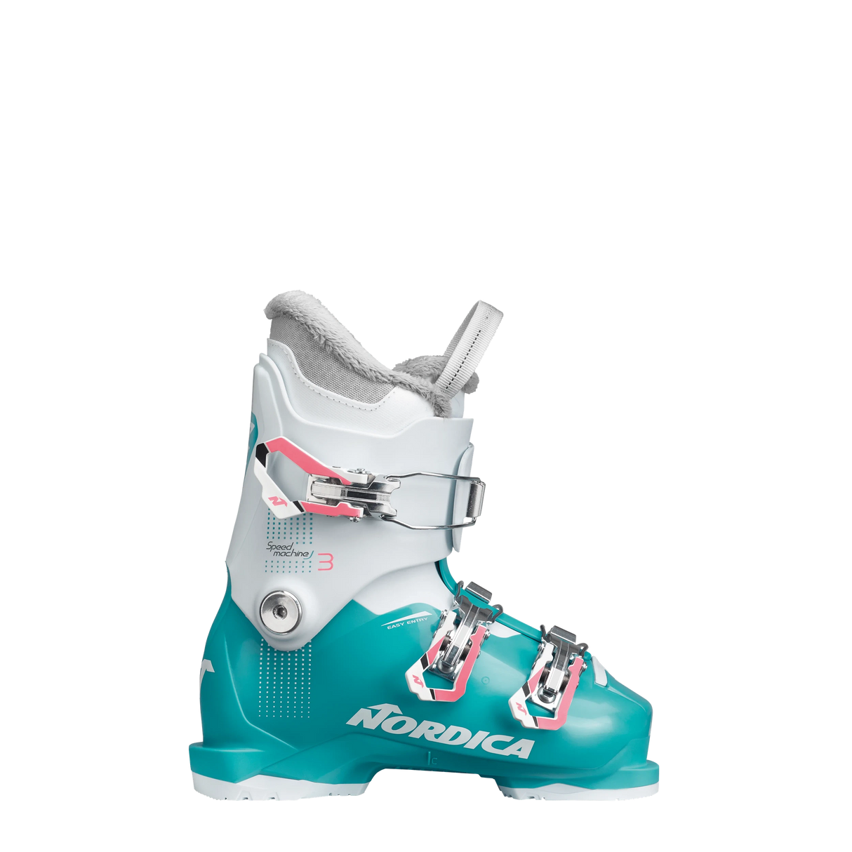 Nordica Speedmachine J 3 Ski Boot 2025-Alpine Ski Boots-19.5-Lightblue / White / Pink-Kunstadt Sports