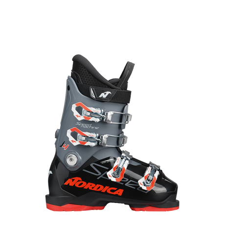 Nordica Speedmachine J 4 Ski Boot 2025-Alpine Ski Boots-22.5-Black / Anthracite / Red-Kunstadt Sports