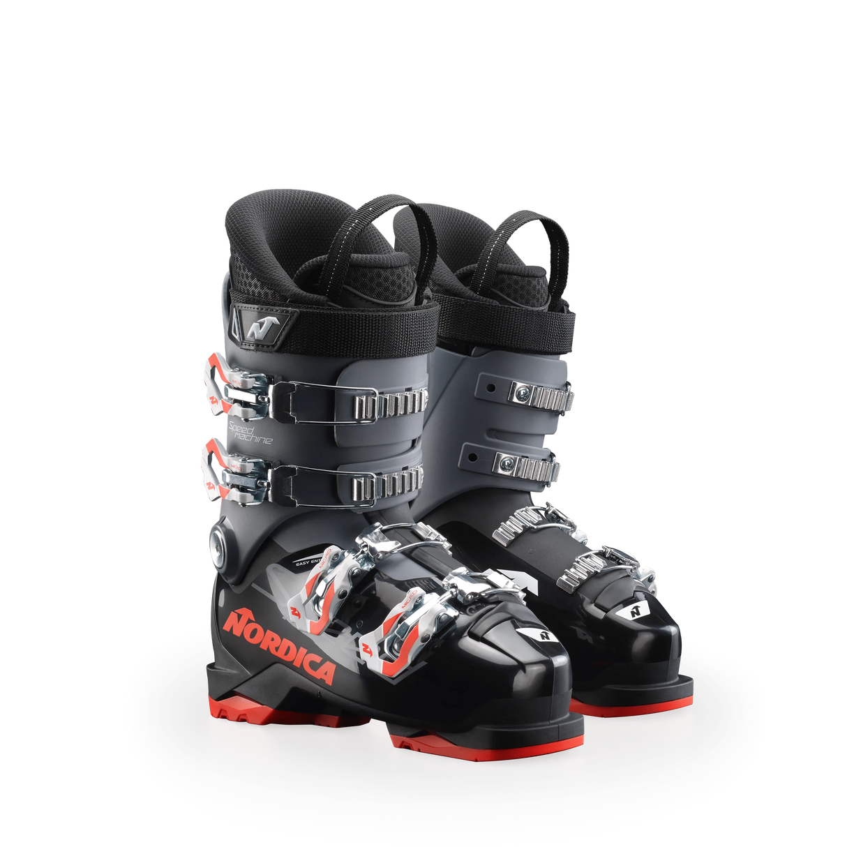 Nordica Speedmachine J 4 Ski Boot 2025-Alpine Ski Boots-22.5-Black / Anthracite / Red-Kunstadt Sports