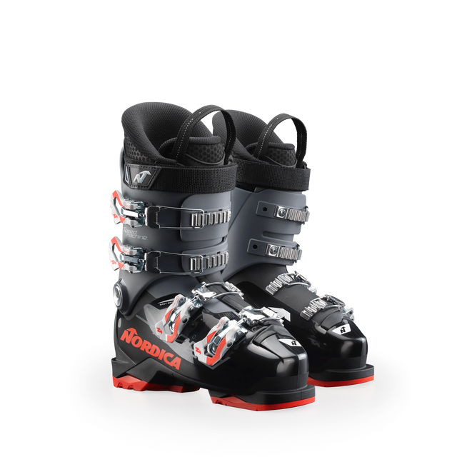 Nordica Speedmachine J 4 Ski Boot 2025-Alpine Ski Boots-22.5-Black / Anthracite / Red-Kunstadt Sports