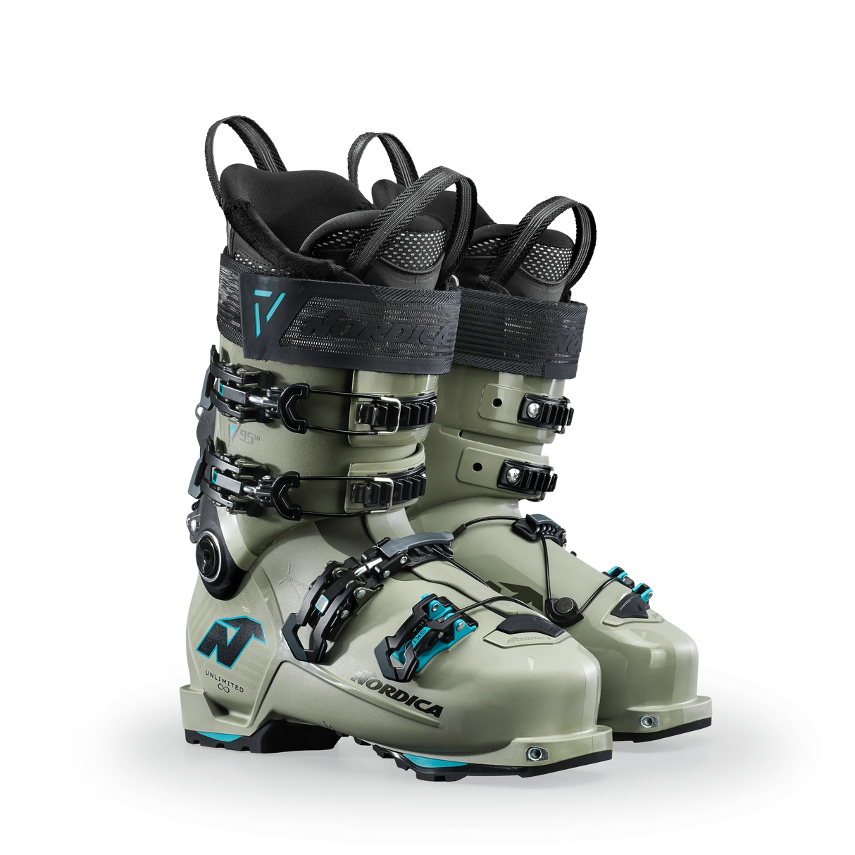 Nordica Unlimited 95 W DYN Ski Boot 2025-Alpine Ski Boots-23.5-Light Green / Black / Lightblue-Kunstadt Sports