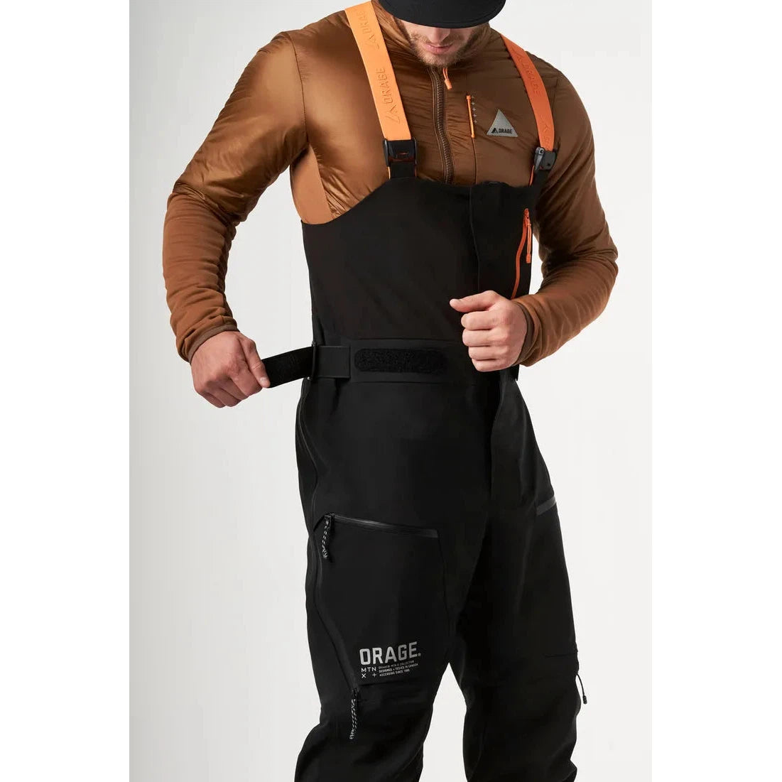 Orage Men's Mtn-X Gibson 3L Bib Pant 2025-Snowboard/Ski Clothing-Dark Soil-S-Kunstadt Sports