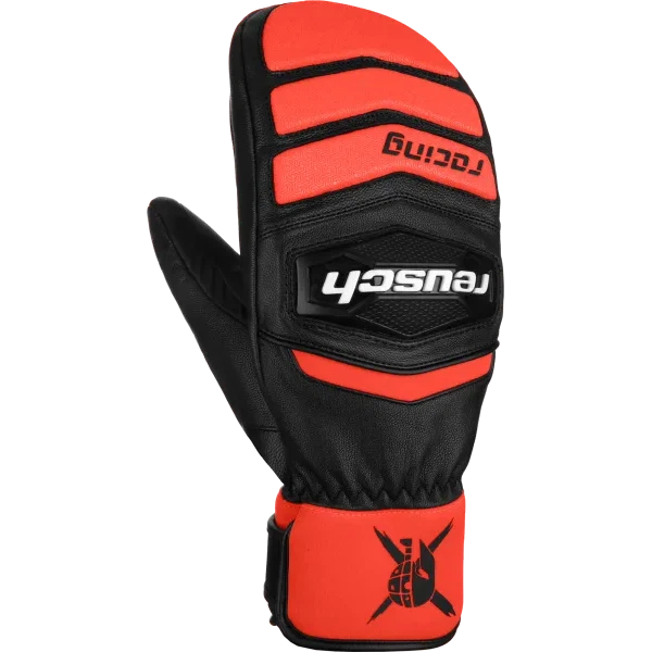 Reusch Worldcup Warrior Team Mitten 2025-Outerwear Accessories-6.5-7809 black / fluo red-Kunstadt Sports