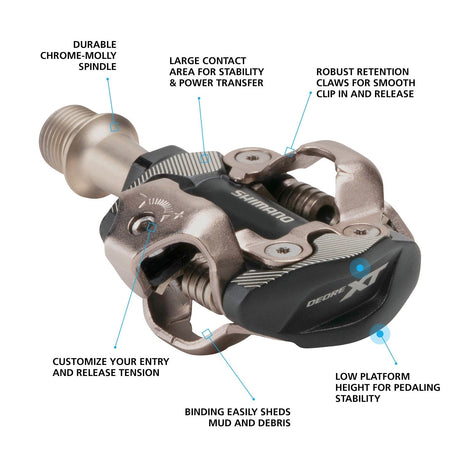 Shimano PD-M8100 Deore XT Race SPD Pedal-Pedals